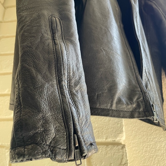 Black Rivet Black Genuine Leather Jacket | Size Extra Large - Picture 8 of 13